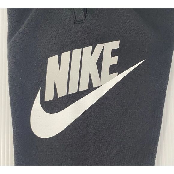 NIKE Black  Athletic Joggers Boys Sweatpants, Kids L (6/7yrs), Fleece Lined - Picture 5 of 10